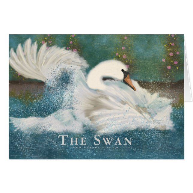 THE SWAN ~ Greeting Card (Front Horizontal)