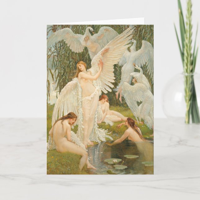 The Swan Maidens | Walter Crane Card (Front)