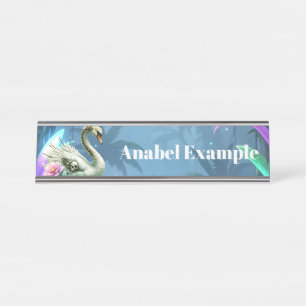 The Swan of Forgotten Waters Desk Name Plate