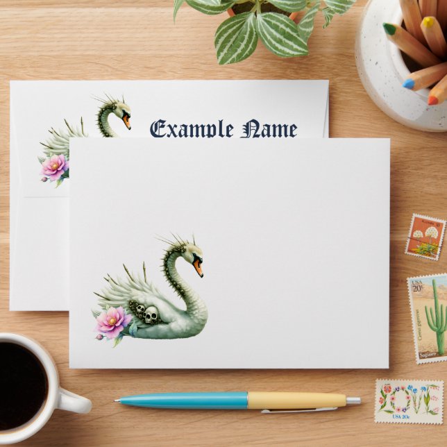 The Swan of Forgotten Waters.  Envelope (Desk)