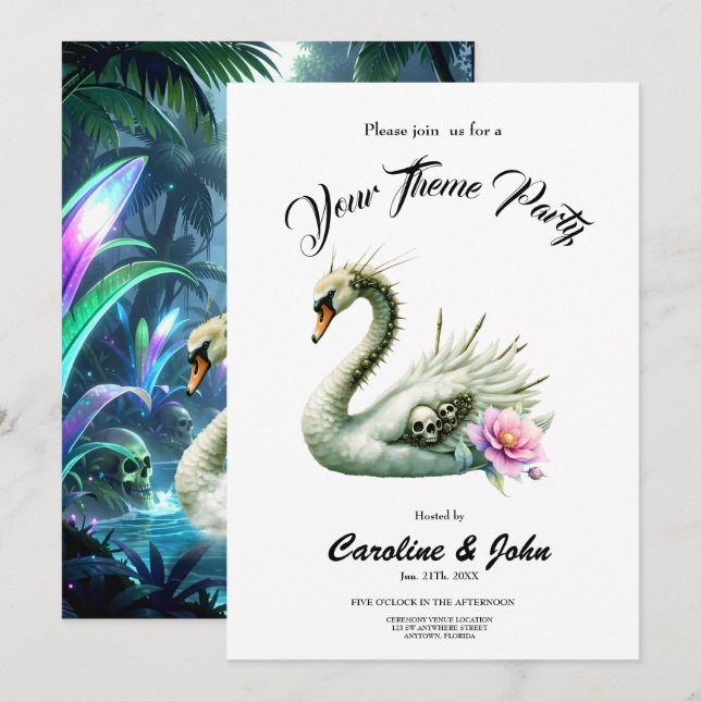 The Swan of Forgotten Waters. Invitation (Front/Back)