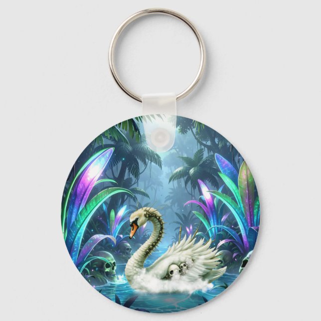 The Swan of Forgotten Waters.  Key Ring (Front)