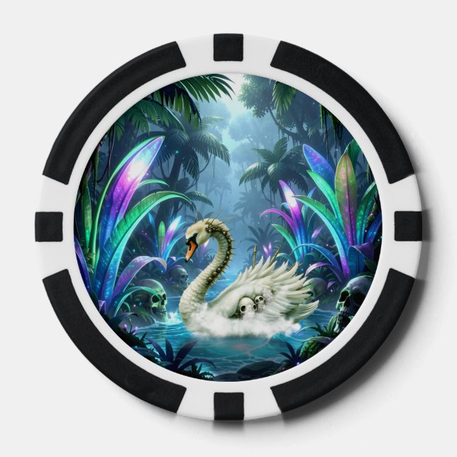 The Swan of Forgotten Waters.  Poker Chips (Front)
