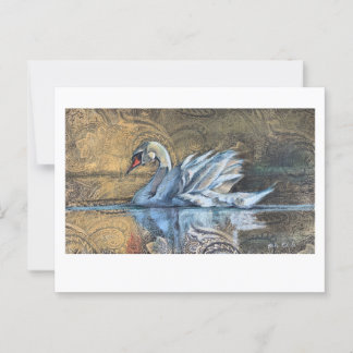 The Swan Painting Postcard