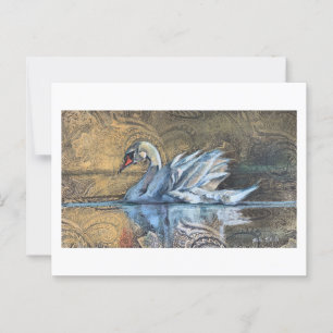The Swan Painting  Postcard