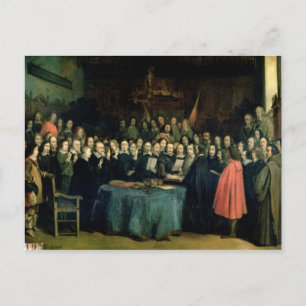 The Swearing of the Oath of Ratification Postcard