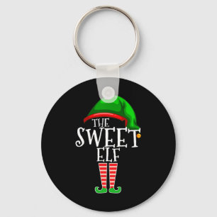 The sweet elf family matching group christmas gift key ring