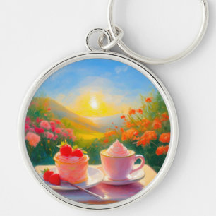 The Sweetest Afternoon of the Day Key Ring