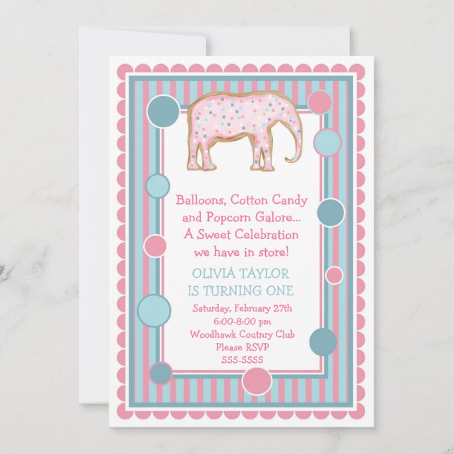 The Sweetest Little Circus Invitation (Front)