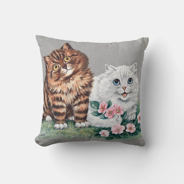The Sweetest Pair, Louis Wain Cushion (Front)