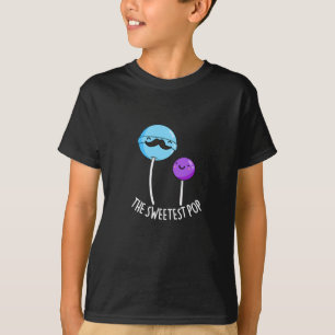 The Sweetest Pop Funny Lollipop Pun Dark BG T-Shirt
