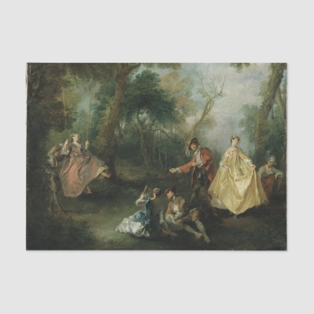 The Swing by Nicolas Lancret Tissue Paper (Front)