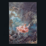 The Swing, Fragonard Tea Towel<br><div class="desc">Jean-Honoré Fragonard (5 April 1732 – 22 August 1806) was a French painter and printmaker whose late Rococo manner was distinguished by remarkable facility, exuberance, and hedonism. One of the most prolific artists active in the last decades of the Ancien Régime, Fragonard produced more than 550 paintings (not counting drawings...</div>