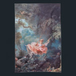 The Swing, Fragonard Tea Towel<br><div class="desc">Jean-Honoré Fragonard (5 April 1732 – 22 August 1806) was a French painter and printmaker whose late Rococo manner was distinguished by remarkable facility, exuberance, and hedonism. One of the most prolific artists active in the last decades of the Ancien Régime, Fragonard produced more than 550 paintings (not counting drawings...</div>