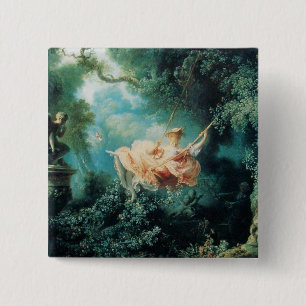 THE SWING  green pink 15 Cm Square Badge