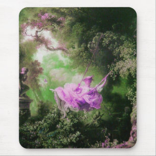 THE SWING green violet purple Mouse Pad