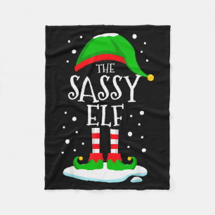 The Sy Elf Christmas Family Matching Xmas Group Fu Fleece Blanket