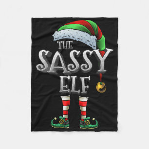 The Sy Elf Matching Family Fun Christmas Elf Fleece Blanket