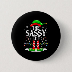 The Sy Elf Xmas Funny Matching Family Group Christ 6 Cm Round Badge