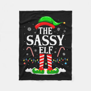 The Sy Elf Xmas Funny Matching Family Group Christ Fleece Blanket
