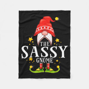 The Sy Gnome Christmas Matching  Fleece Blanket