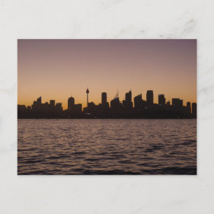 The Sydney Skyline at dusk - Postcard