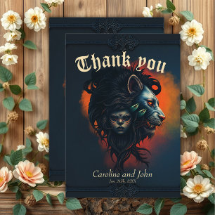 The symbiosis of strength and grace thank you card