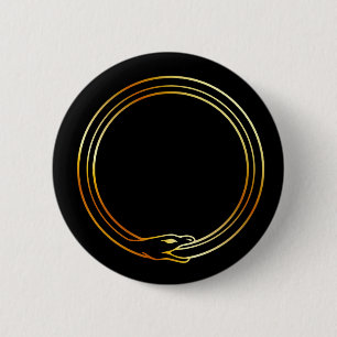 The symbol of Ouroboros snake 6 Cm Round Badge