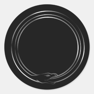 The symbol of Ouroboros snake Classic Round Sticker