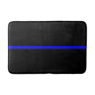 The Symbolic Thin Blue Line Concept Bath Mat