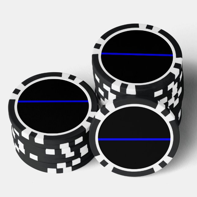 The Symbolic Thin Blue Line Concept Poker Chips (Stack)