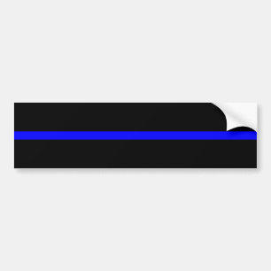 The Symbolic Thin Blue Line Decor Bumper Sticker