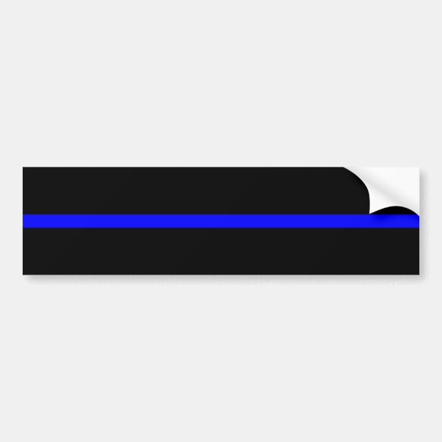 The Symbolic Thin Blue Line Decor Bumper Sticker (Front)