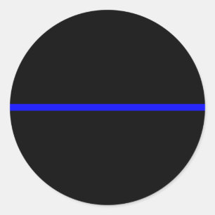 The Symbolic Thin Blue Line Decor Classic Round Sticker
