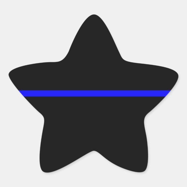 The Symbolic Thin Blue Line Decor Star Sticker (Front)