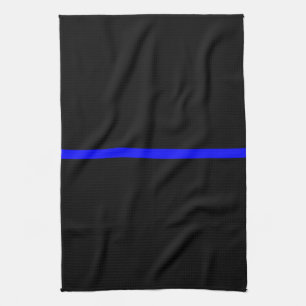 The Symbolic Thin Blue Line Decor Tea Towel