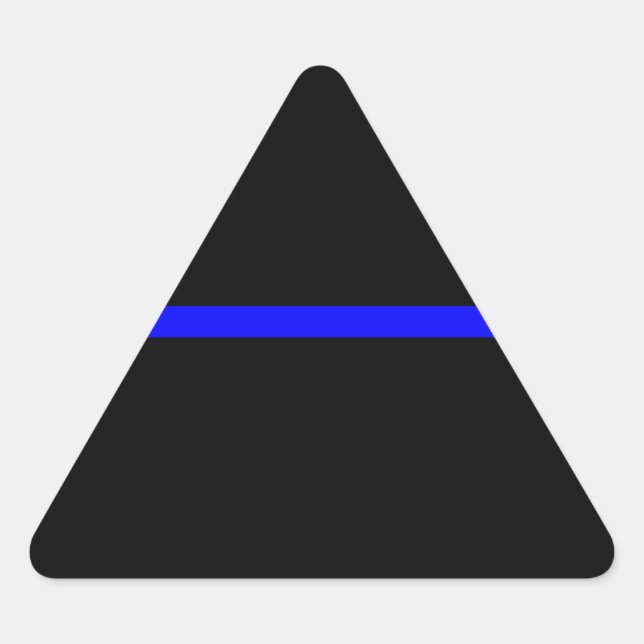 The Symbolic Thin Blue Line Decor Triangle Sticker (Front)