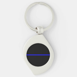 The Symbolic Thin Blue Line Graphic Key Ring
