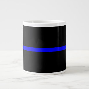 The Symbolic Thin Blue Line Graphic Large Coffee Mug
