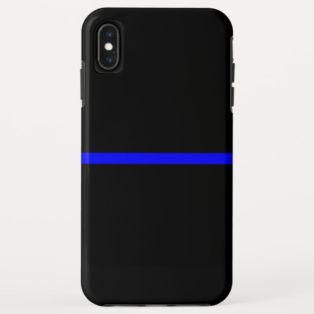 The Symbolic Thin Blue Line Horizontal Black Case-Mate iPhone Case (Back)