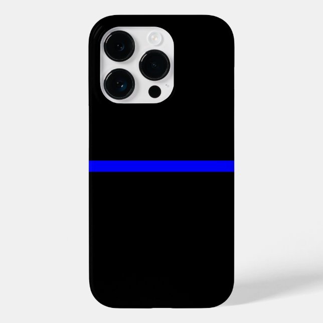 The Symbolic Thin Blue Line Horizontal Black Case-Mate iPhone Case (Back)