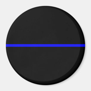 The Symbolic Thin Blue Line Horizontal Black Magnet