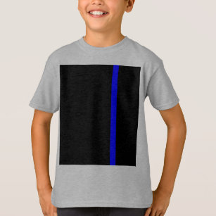 The Symbolic Thin Blue Line on a black decor T-Shirt