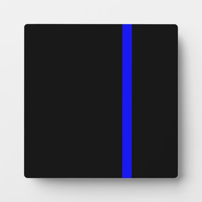 The Symbolic Thin Blue Line on Black Plaque (Front)