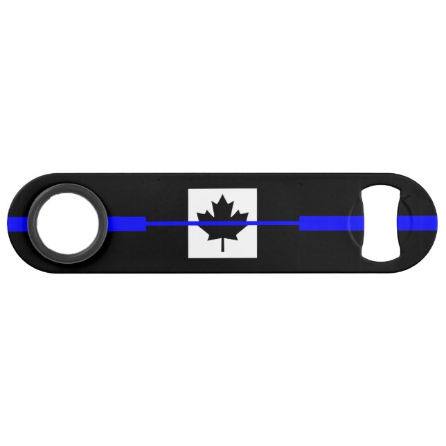 The Symbolic Thin Blue Line on Canadian Flag (Front (Horizontal))