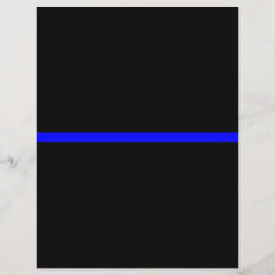 The Symbolic Thin Blue Line on Solid Black Flyer
