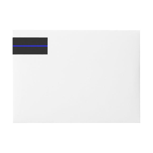 The Symbolic Thin Blue Line on Solid Black Wrap Around Label (Front)