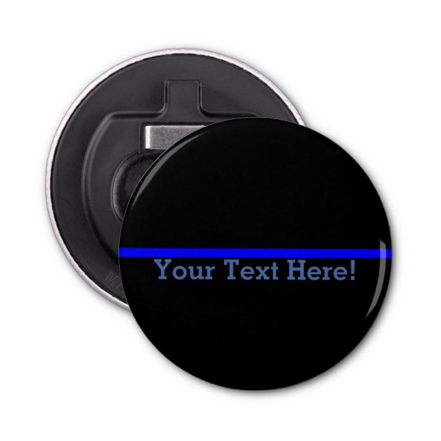 The Symbolic Thin Blue Line Personalise This Bottle Opener (Front)