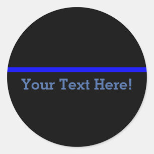 The Symbolic Thin Blue Line Personalise This Classic Round Sticker
