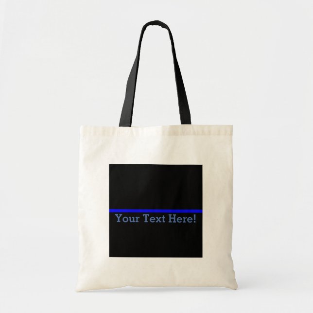 The Symbolic Thin Blue Line Personalise This Tote Bag (Front)